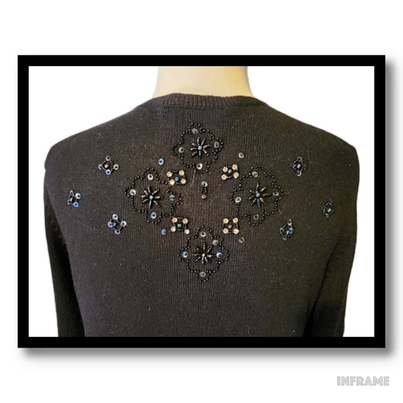 BCBGMaxAzria Silk & Cashmere Beaded Cardigan - Picture 12 of 15